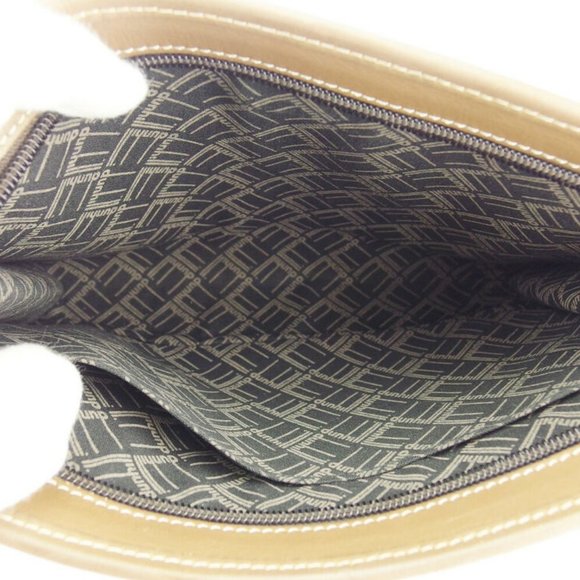 dunhill clutch bag gray gray PVC ~ leather Authentic used - Picture 7 of 8